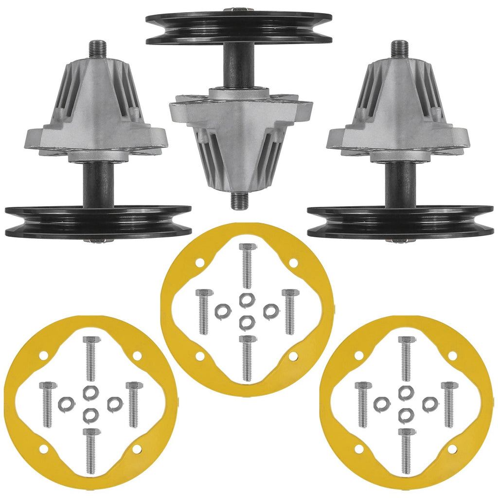 3x Spindle Assembly with Deck Ring for MTD Troy-Bilt (2008–2019)