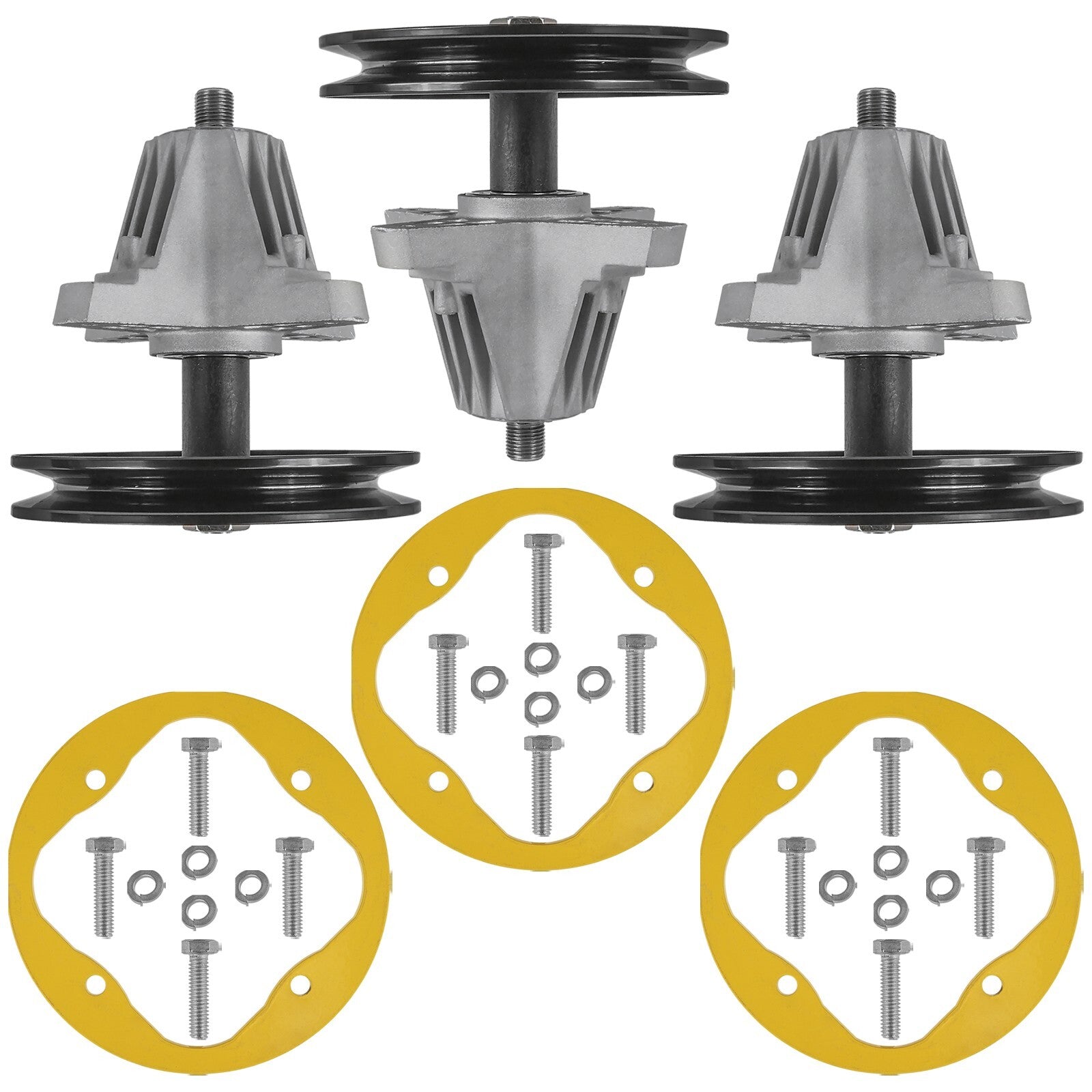 3x Spindle Assembly with Deck Ring for MTD Troy-Bilt (2008–2019)