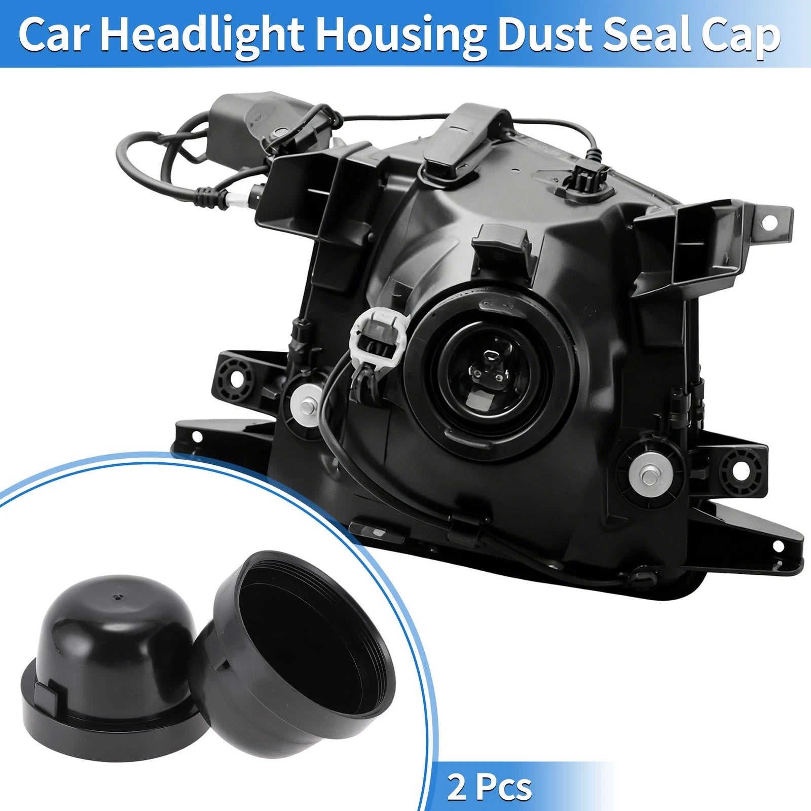 75 mm Headlight Dust Cover for Car (Silicone Round Cap)