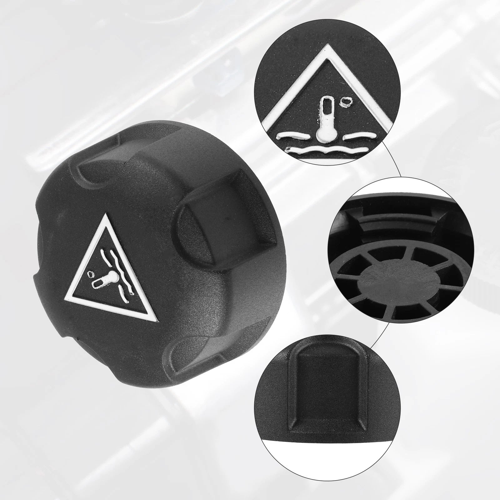 Coolant Reservoir Overflow Tank Cap Replacement for BMW i3 2014–2020 Black