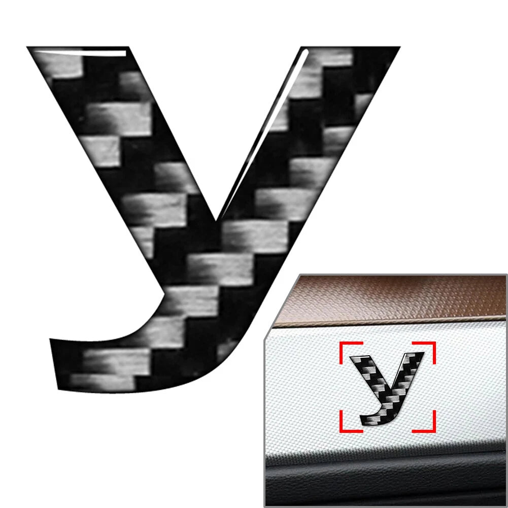 Car Badge Emblem Decals for Window Door Wall (Lowercase Alphabet Letters)