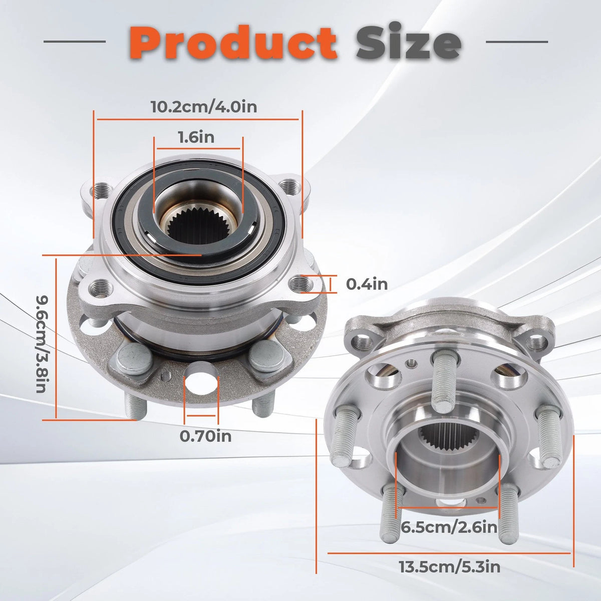 2X Front Wheel Hub Bearing Assembly for Hyundai Santa Fe Sport (2015–2018)