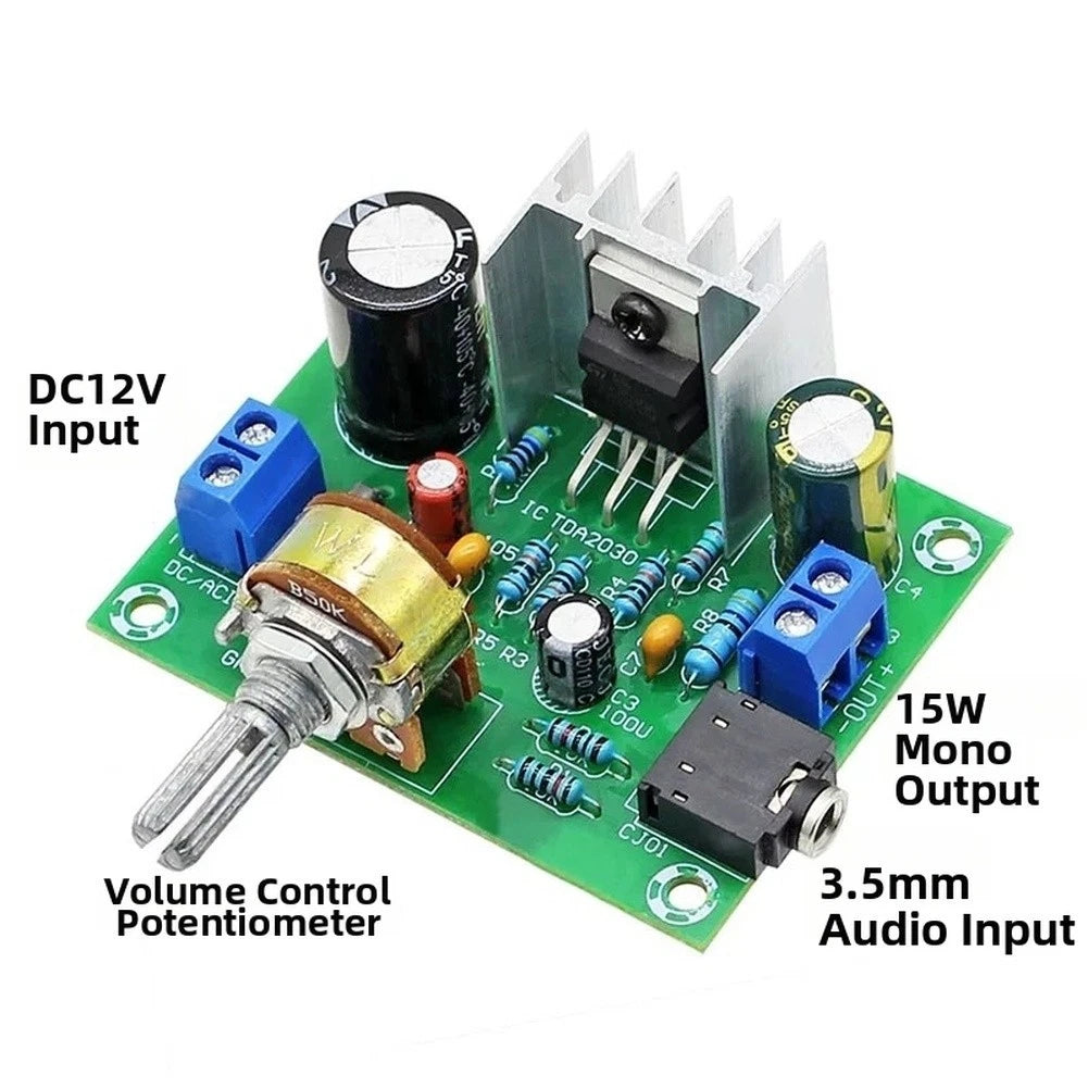 TDA2030A Audio Board for Sound System (15W, DC 12 Volt)