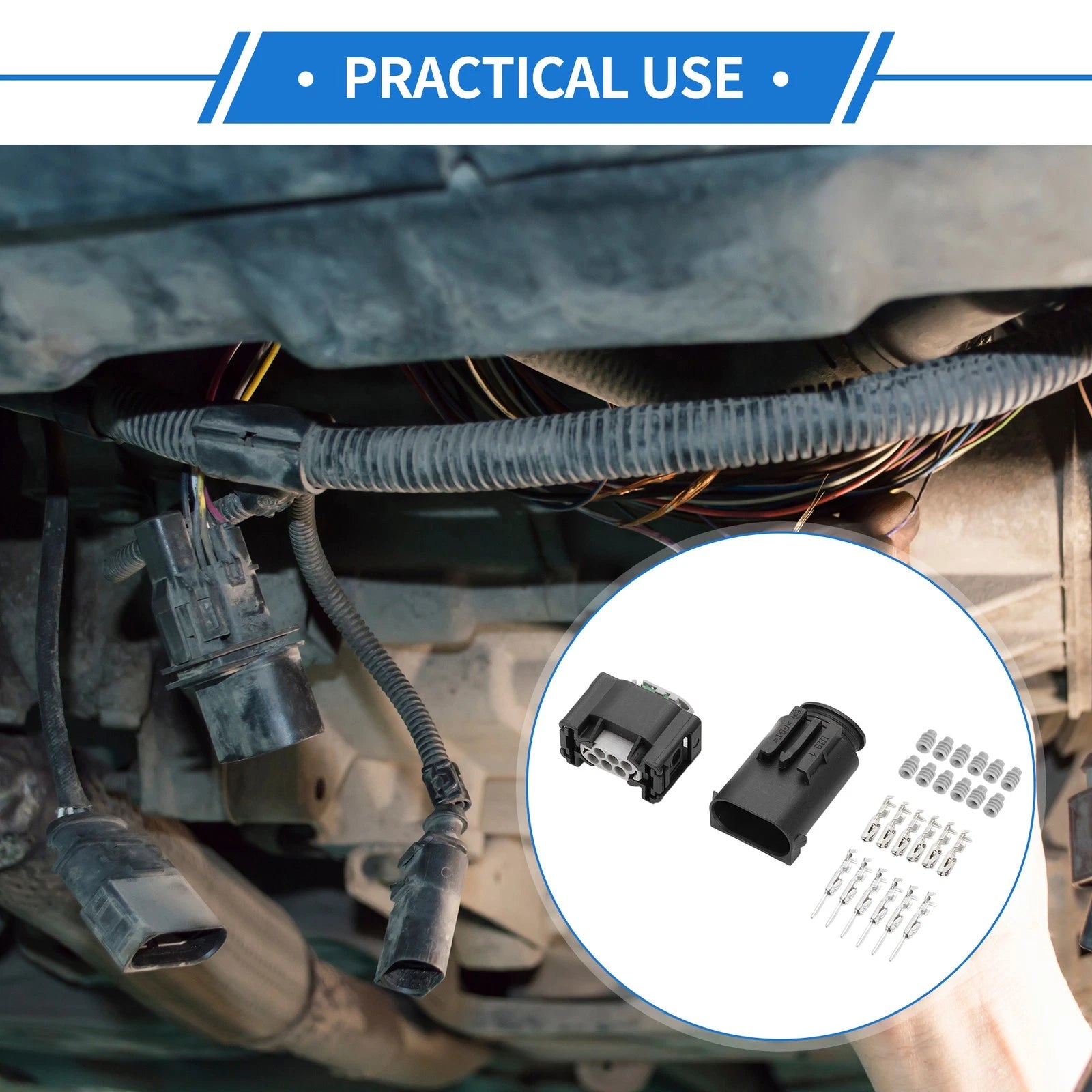 Throttle Connector Plug 6 Pin Replacement for Mercedes Benz BMW (1 Set)