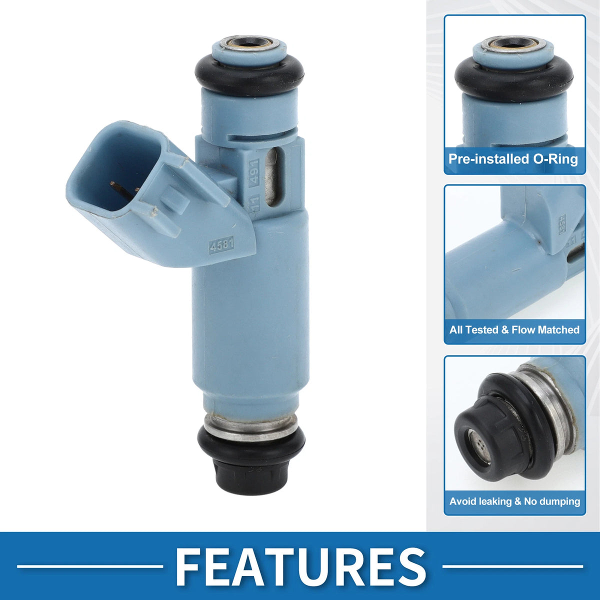 Fuel Injector No. 3W4Z-9F593-AA for Lincoln LS (2003–2004) 3.0L Blue 1 Pc