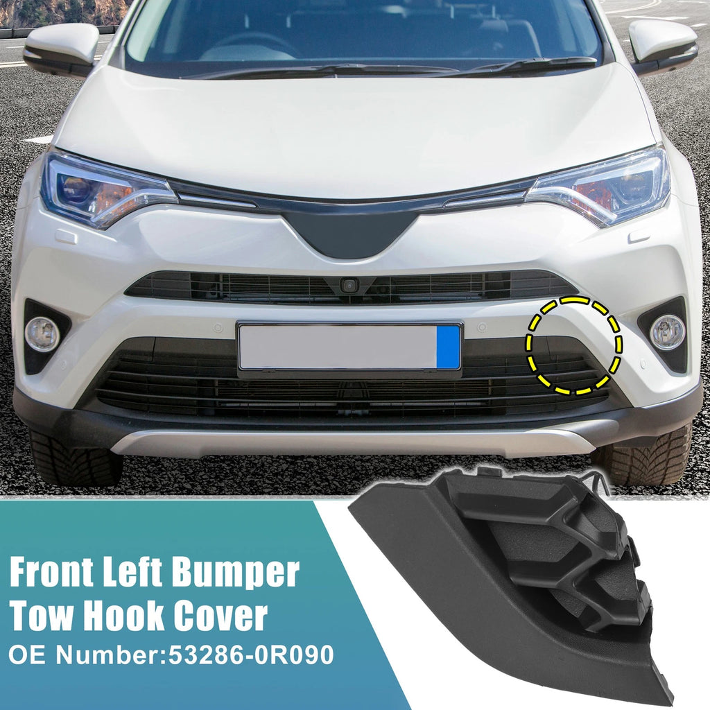 Tow Hook Cap for Toyota RAV4 (2016–2018) - Unpainted, Front Left