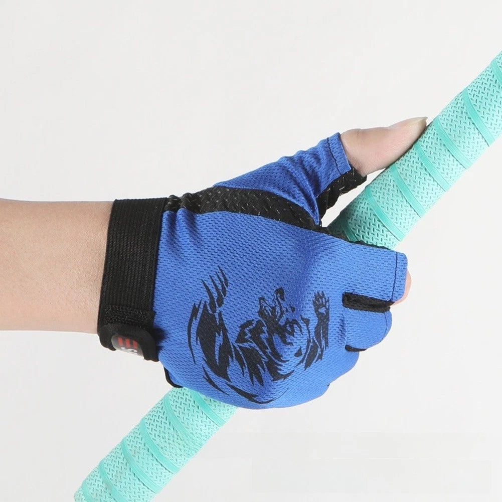 Quick Dry Fishing Gloves Three Finger Style with Breathable Palm