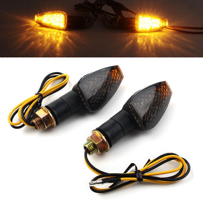 14 Turn Signal Indicators Blinkers Lights Black Mini Motorcycle Universal