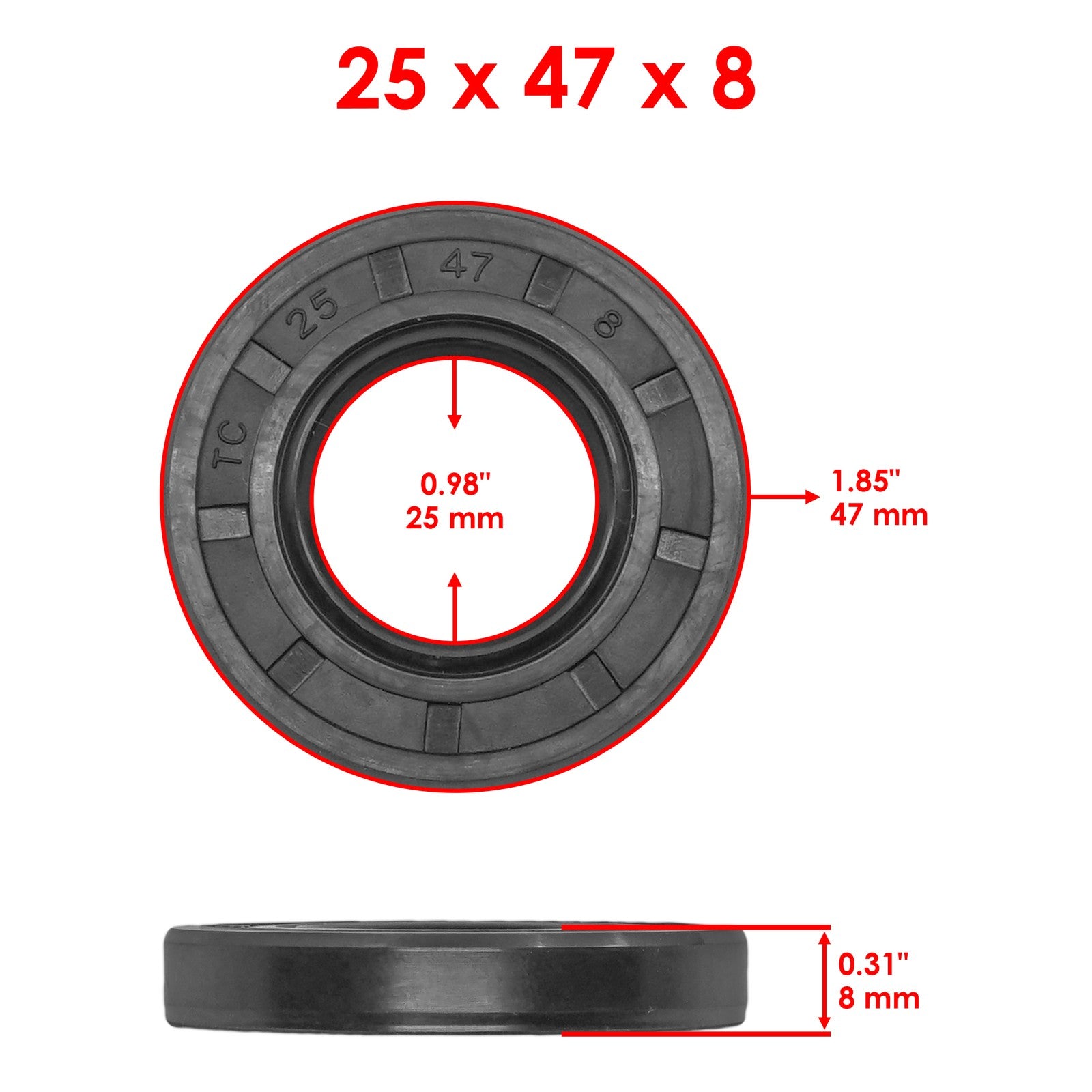 Front Differential Seal Kit Replacement for UTV Bobcat 2200 2300 (2004–2010)