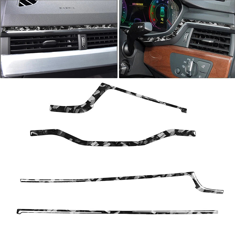 Set of 4 Dashboard Panel Cover Trim Strips for Audi A4 B9 A5 S4 RS4