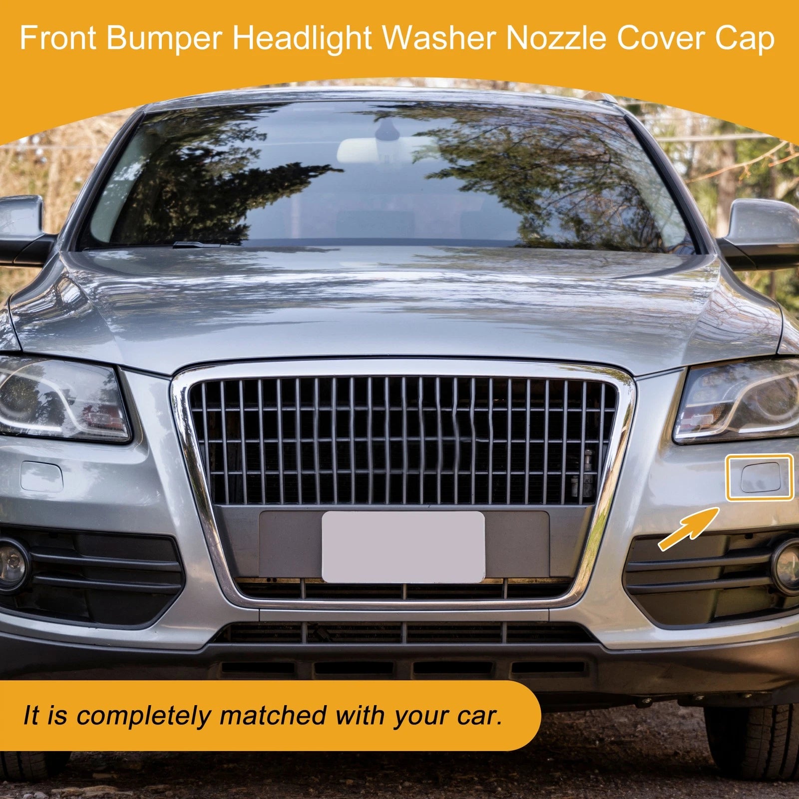 Front Left Washer Nozzle Cover Cap for Audi Q5 (2013–2017) 1 Pc White