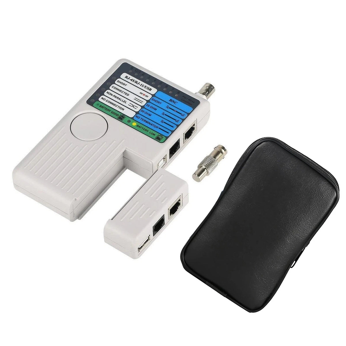 4-in-1 Wire Tester for RJ45 RJ11 USB BNC Network Cable (Cat5, Cat6)