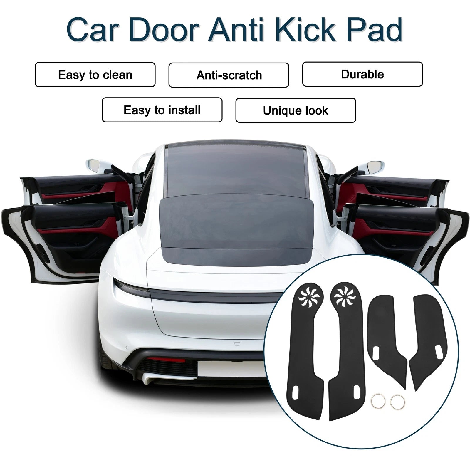 Door Anti Kick Pad Protector for Honda Accord 7th Gen (2006–2007) 1 Set