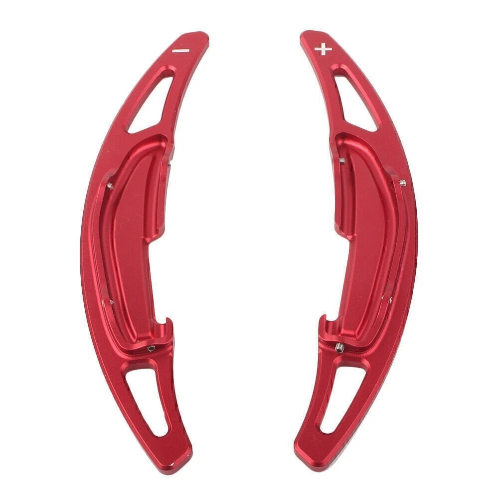2X Red Steering Wheel Shift Paddle Extensions for BMW M2 M3 M4 M5 M6 X5M