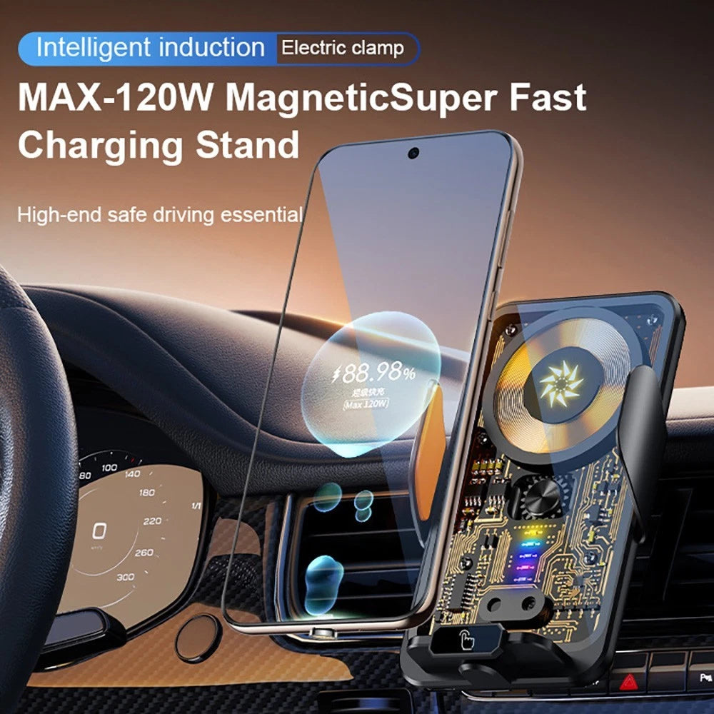 Wireless Charging Car Charger Mount for Universal Phones (2016–2023)