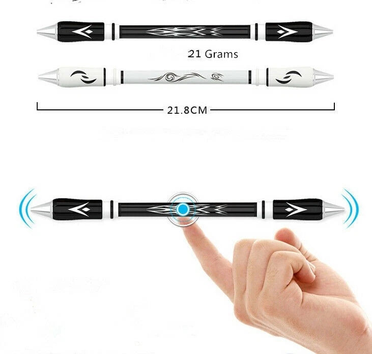 Spinning Rolling Finger Ballpoint Pen with Non-Slip Coating