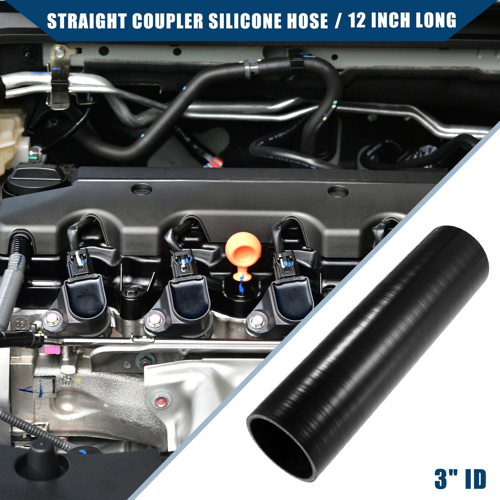Silicone Intercooler Hose Coupler 3" ID for Universal Applications