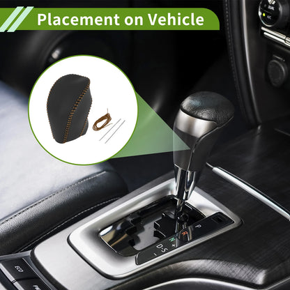 Gear Shift Knob Cover for Toyota Highlander (2008–2013) Black Brown