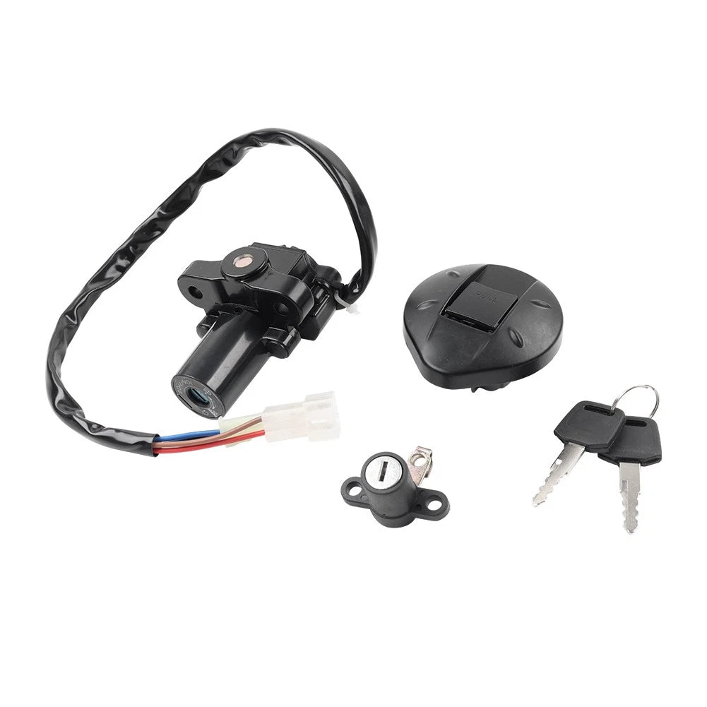 Ignition Switch, Fuel Cap, Seat Lock, Key Set for Yamaha XT660R XT660X (2004–2011)