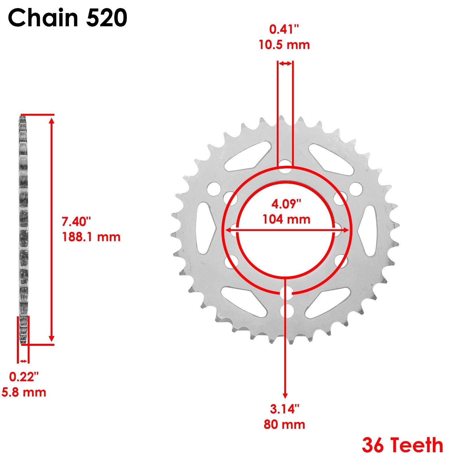 Drive Chain and Sprockets Kit for Polaris Trail Blazer 250 (2001–2003)