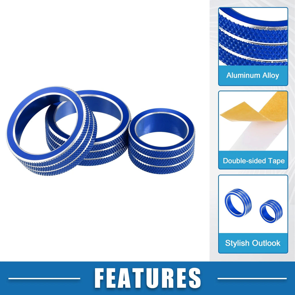 AC Audio Volume Knob Ring Cover Set for Chevrolet Malibu (2017–2022)