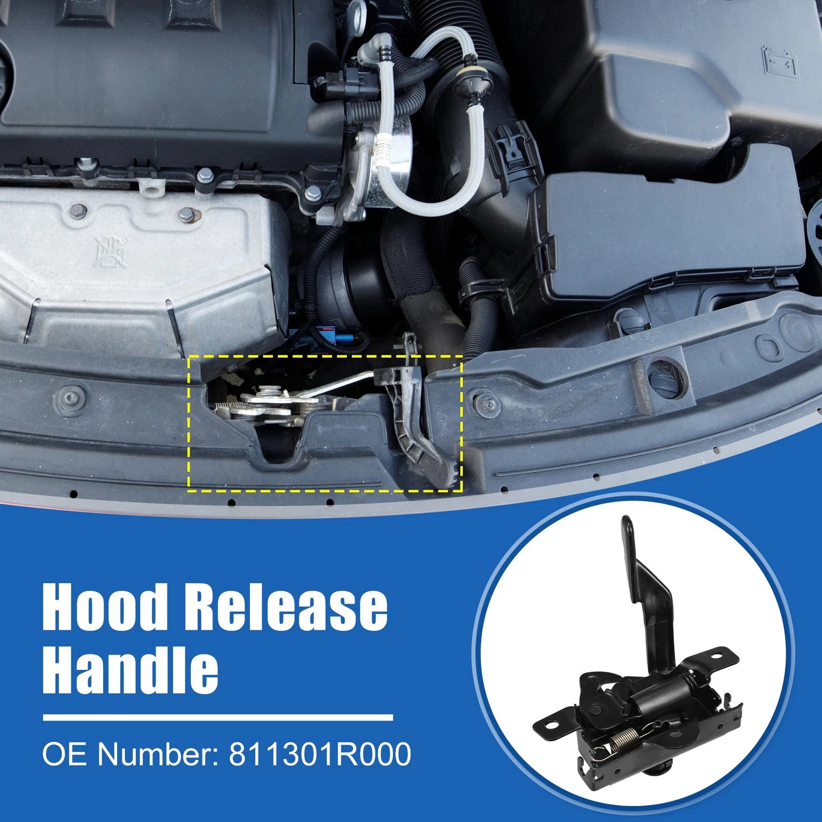 Hood Latch Assembly Replacement for Hyundai Accent (2012–2017)