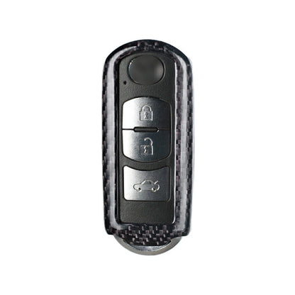 Remote Key Shell Cover for Mazda 3 5 6 CX-3 CX-9 CX-5 (Carbon Fiber Black)