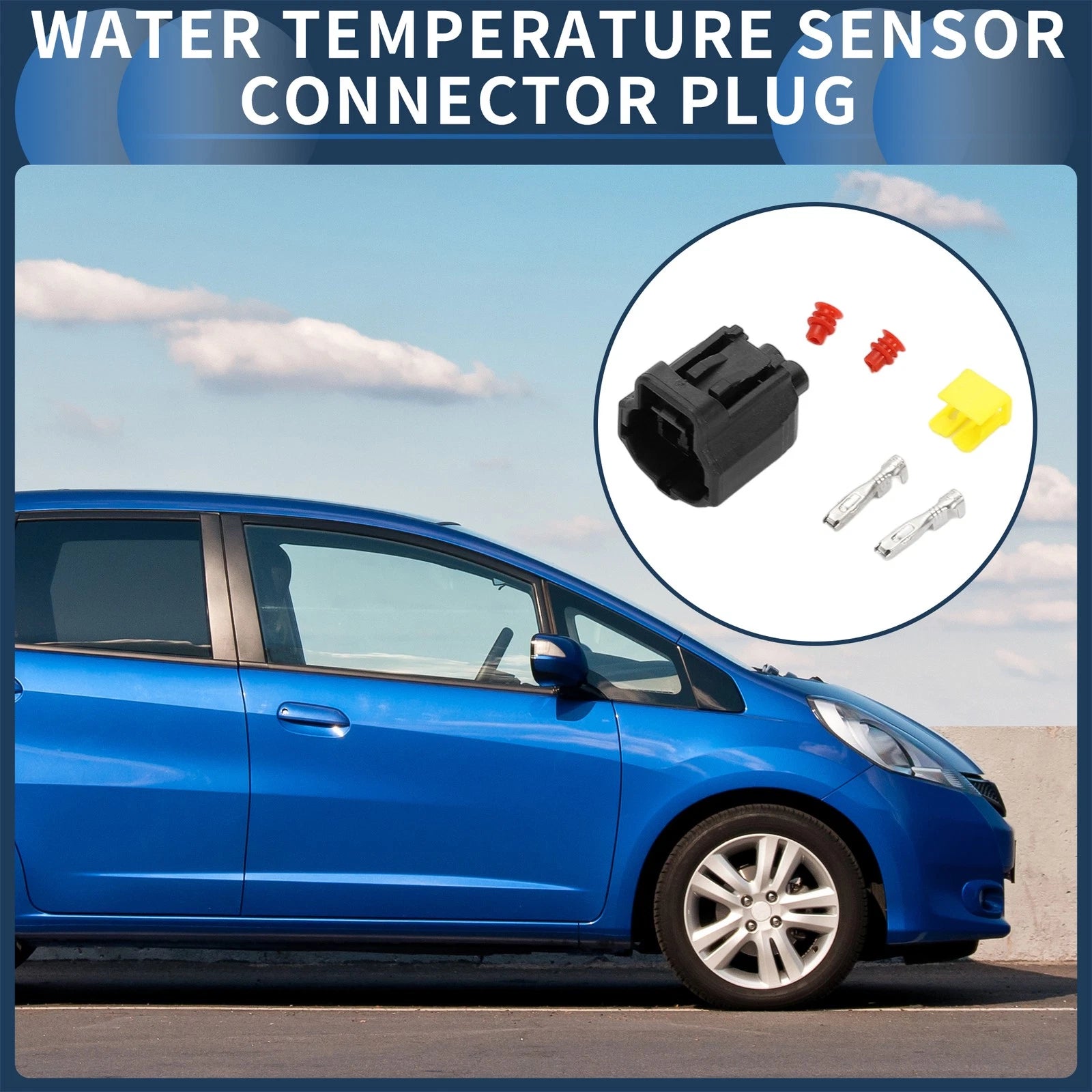Water Temperature Sensor Connector Plug 2 Pin for Honda (1 Set) (2001–2016)