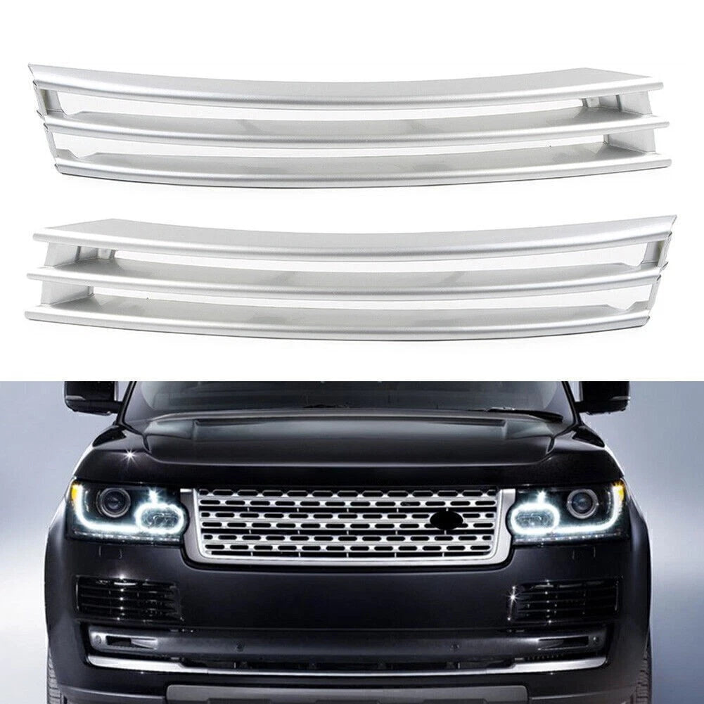 Pair Silver Front Bumper Grilles for Land Rover Range Rover L405 (2013–2017)
