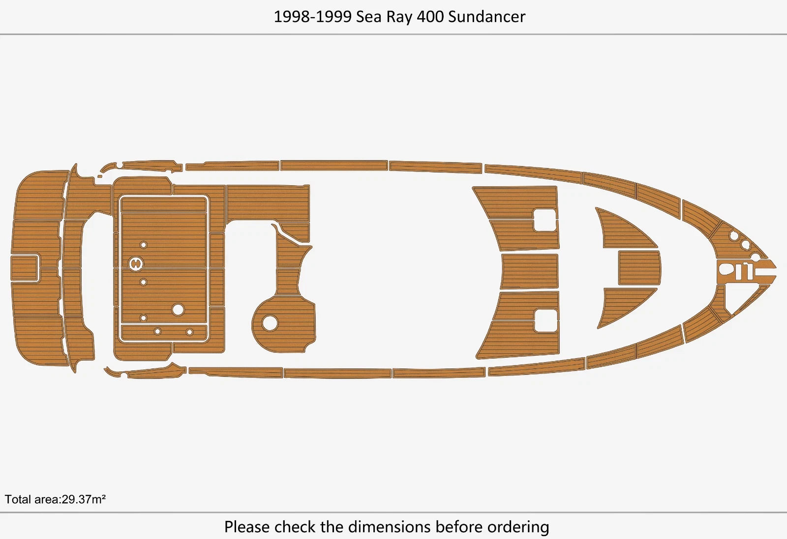 Seadek Swim Platform Pad for Sea Ray 400 Sundancer (1999)