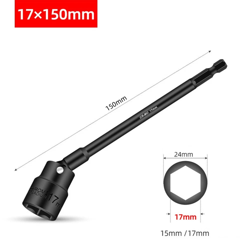 Hex Shank Wrench Socket Head Adapter H8 H19 for Universal Use (150mm)