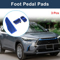 3 Pcs Automatic Accelerator Pedal Covers for Toyota Corolla Cross Blue (2020–2024)