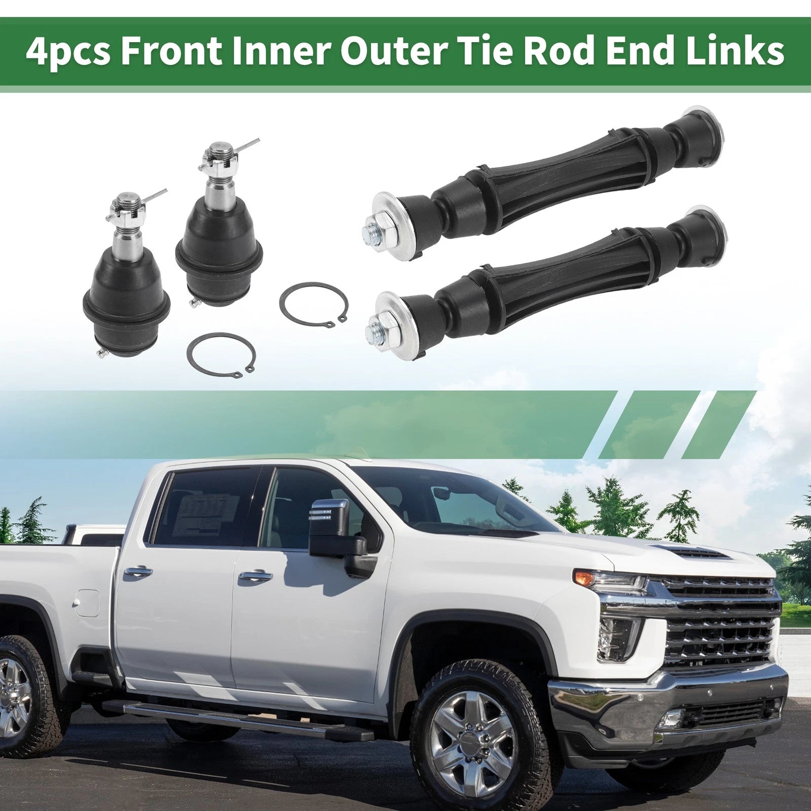 4pc Front Suspension Kit Sway Bar Link Lower Ball Joint for Chevrolet Tahoe (2000–2006)