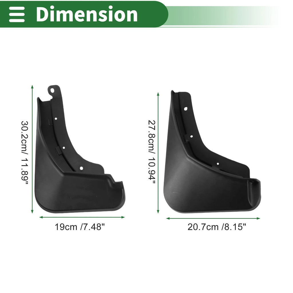 Mud Flaps Splash Guards with Mounts for Chevrolet Seeker 2022–2023