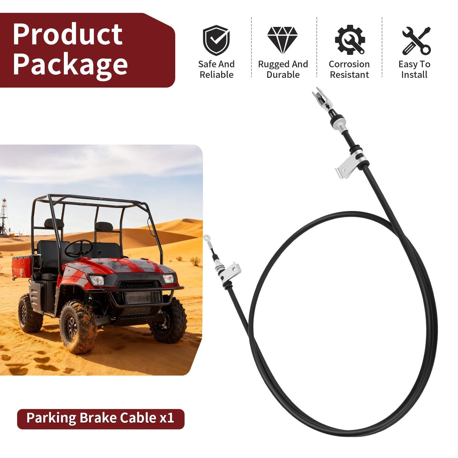 Parking Brake Cable 7081208 for Polaris Ranger 500 (2005–2007)