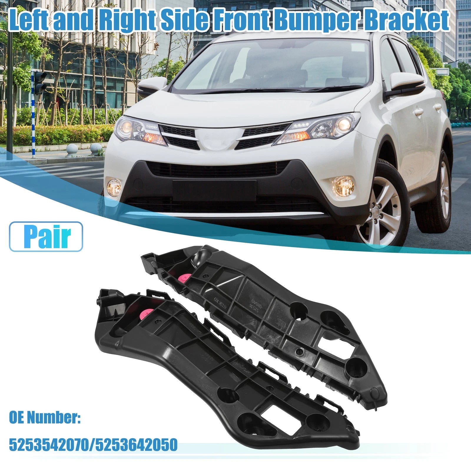 Front Bumper Brackets Left Right Replacement for Toyota RAV4 (2019–2022)