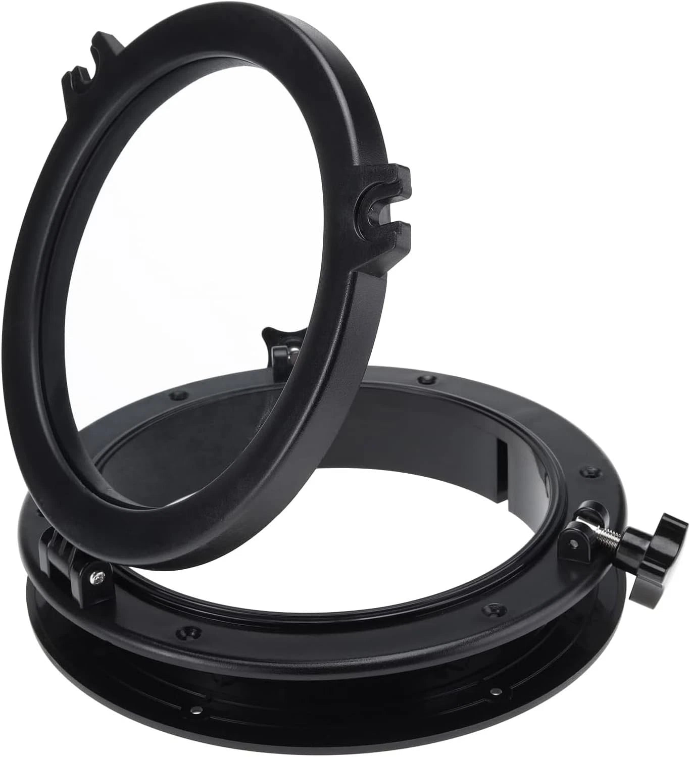 1Pcs Round Opening Portlight Porthole 8" Deck Hatch Window Black