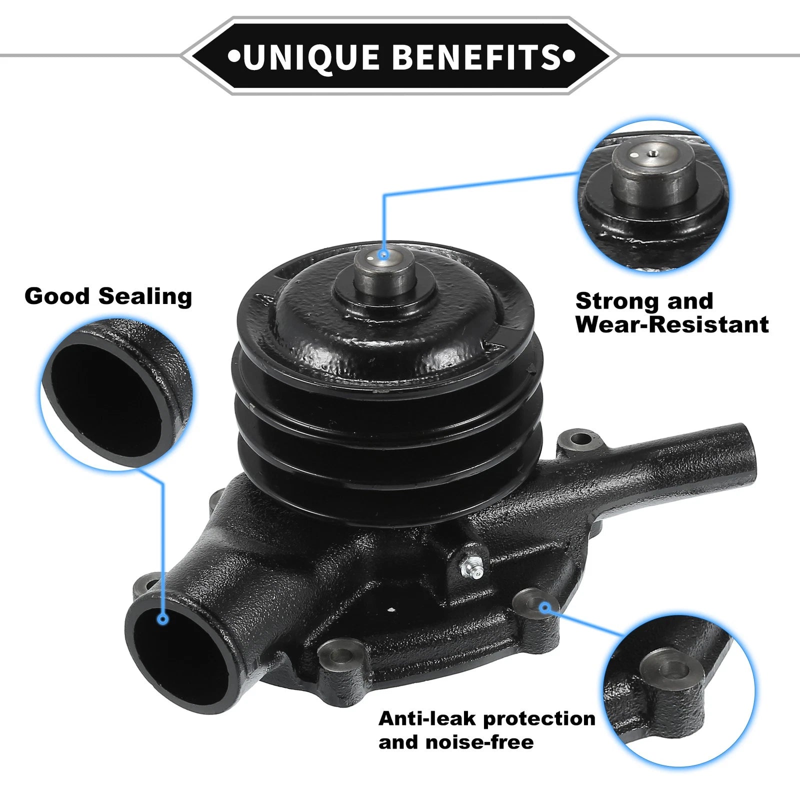 Water Pump Replacement for Mitsubishi Forklift FD100 6D16 Engine (with Kit)