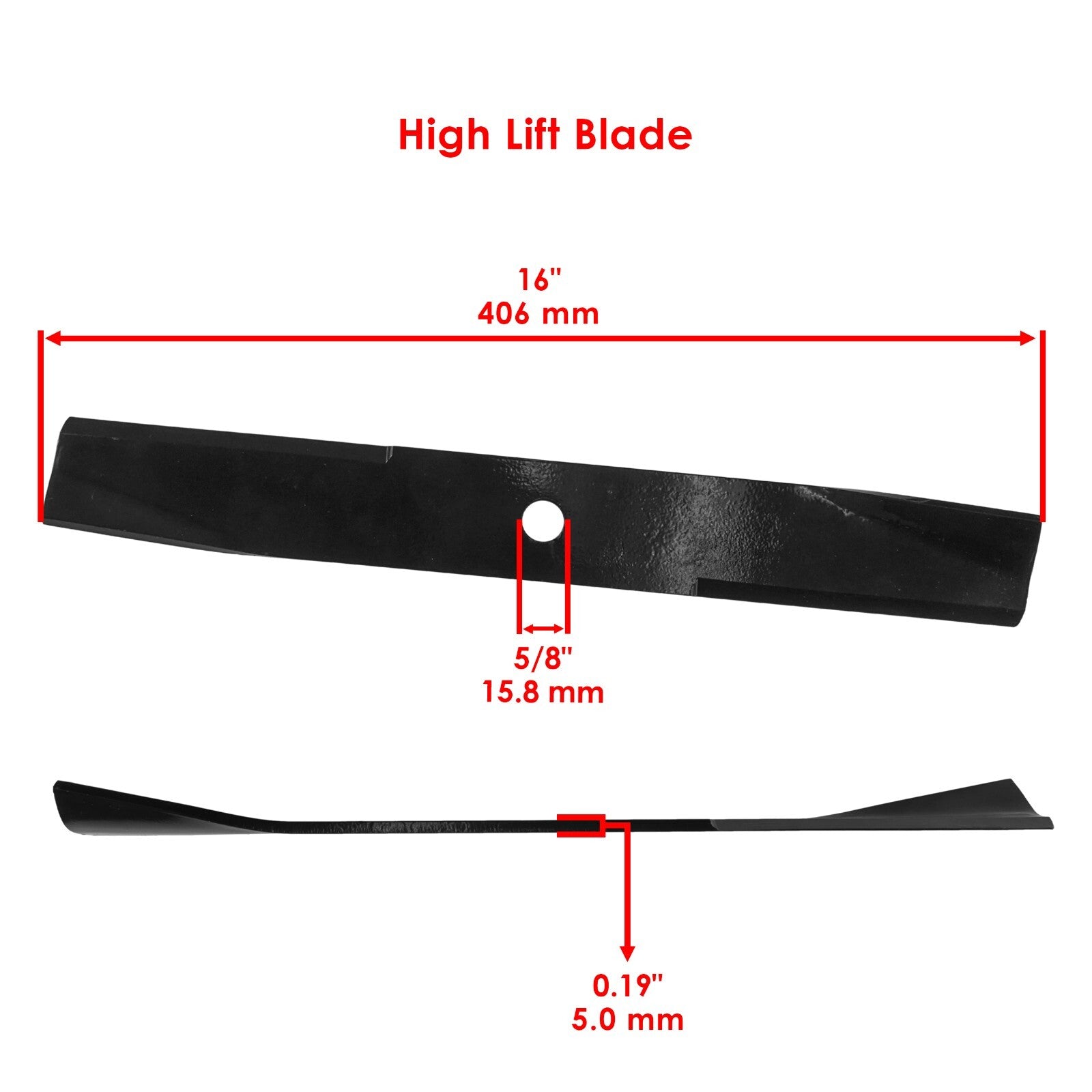 High Lift Mower Blade Replacement for John Deere 46 in Deck (2005–2015)