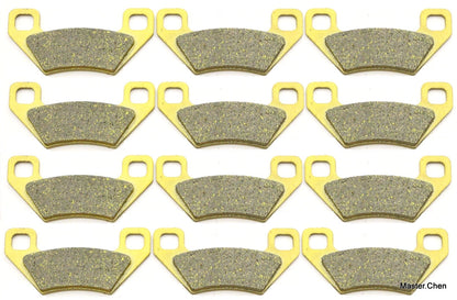 Set of 12 Front Rear Brake Pads for Arctic Cat 650 H1 XT (2004–2009)