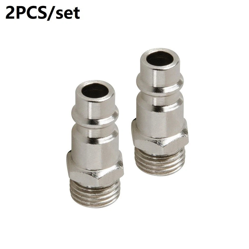 Set of 2 Euro Male Release Fitting 1/4in Quick Release 32mm