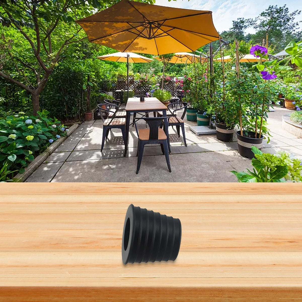 Adjustable Umbrella Stand Insert for Patio Table Hole (38mm)