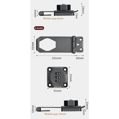 Keyless Security Combination Lock for Cabinets - Zinc Alloy Construction