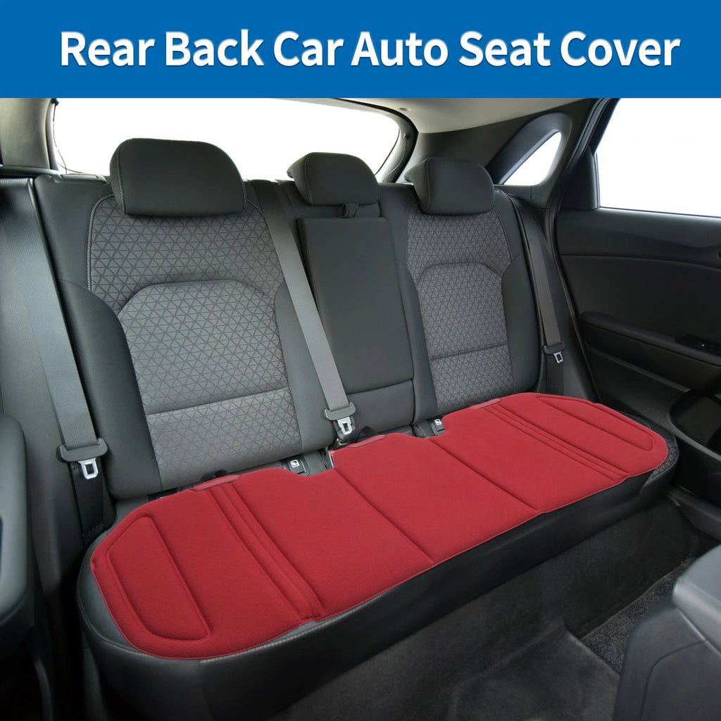 Back Seat Cover for - Wine Red Polyester Non-Slip