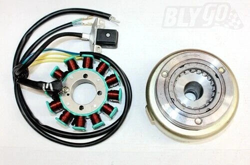 12 Pole Magneto Stator Roller Flywheel for 200cc 250cc Engine PIT Quad ATV