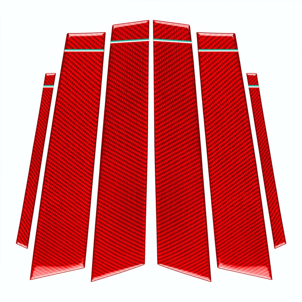 6PCS B Pillar Post Panel Window Cover Trim for Alfa Romeo Giulia (2017–2021)