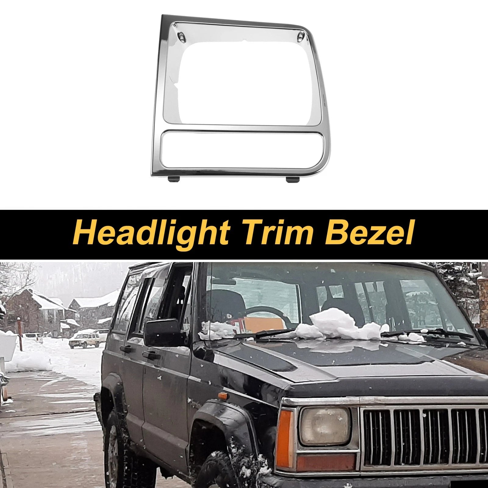 Front Left Headlamp Bezel for Jeep Cherokee (1997–2001) Plating