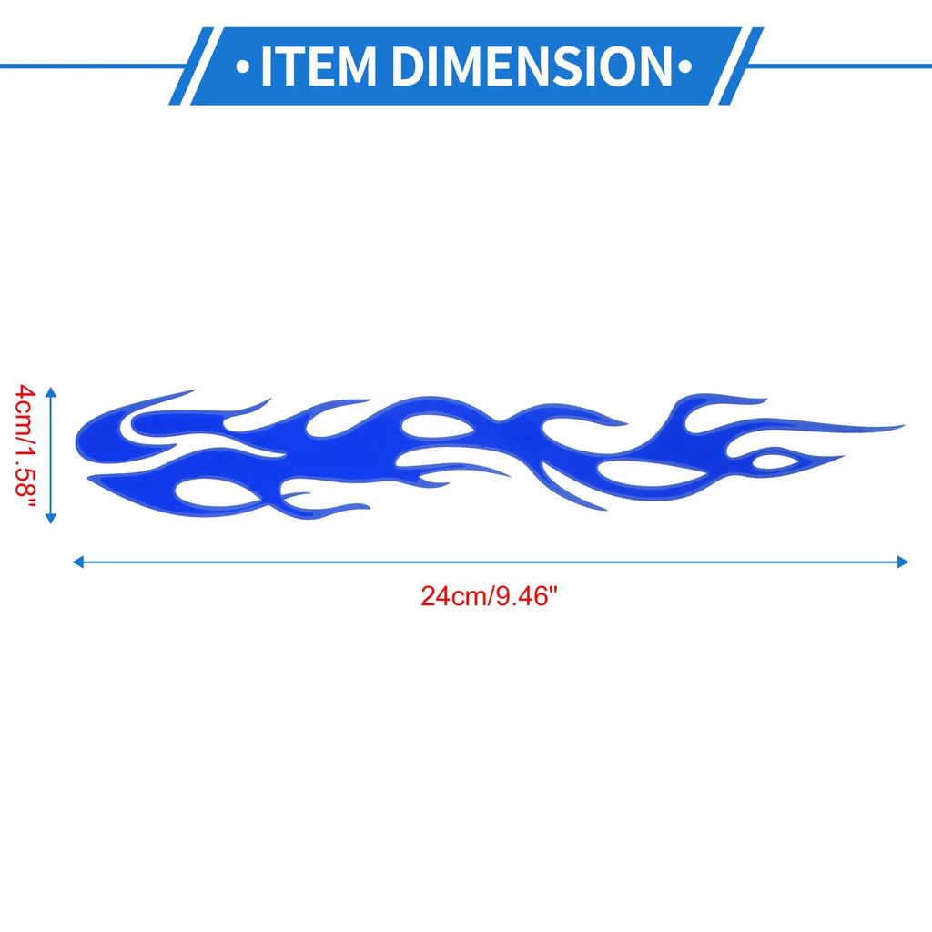 Reflective Bumper Decal for - Blue Flame Design