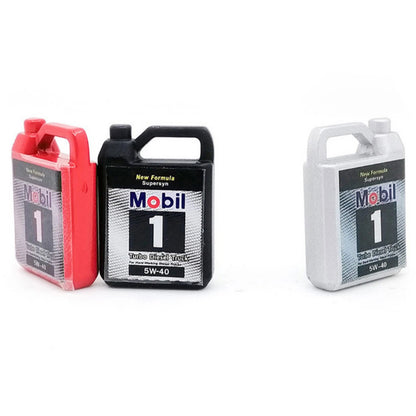 Miniature Oil Bottle for 1/10 Scale RC Car (Black/Red/Silver)