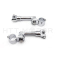 Chrome Engine Guards for Harley (1.25" Clamp, Longhorn Offset Foot Pegs)
